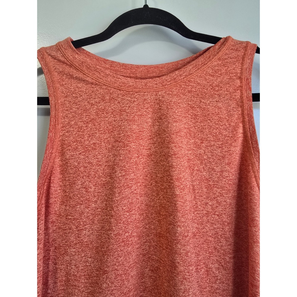 Athleta Muscle Tank Top Orange Heather Crew Neck Sleeveless Workout Size‎ M - Picture 2 of 6